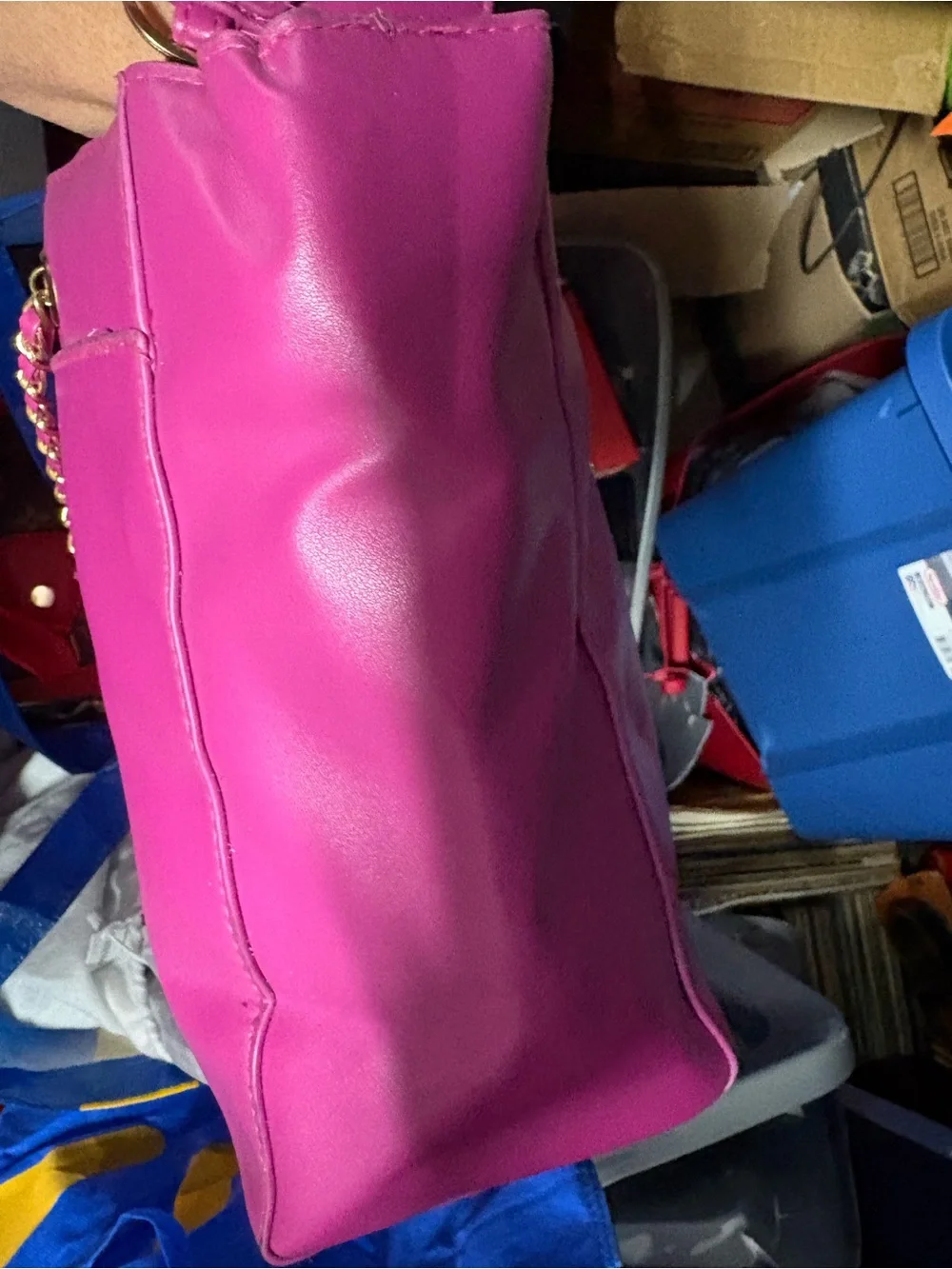 Hot Pink Studded Tote Bag